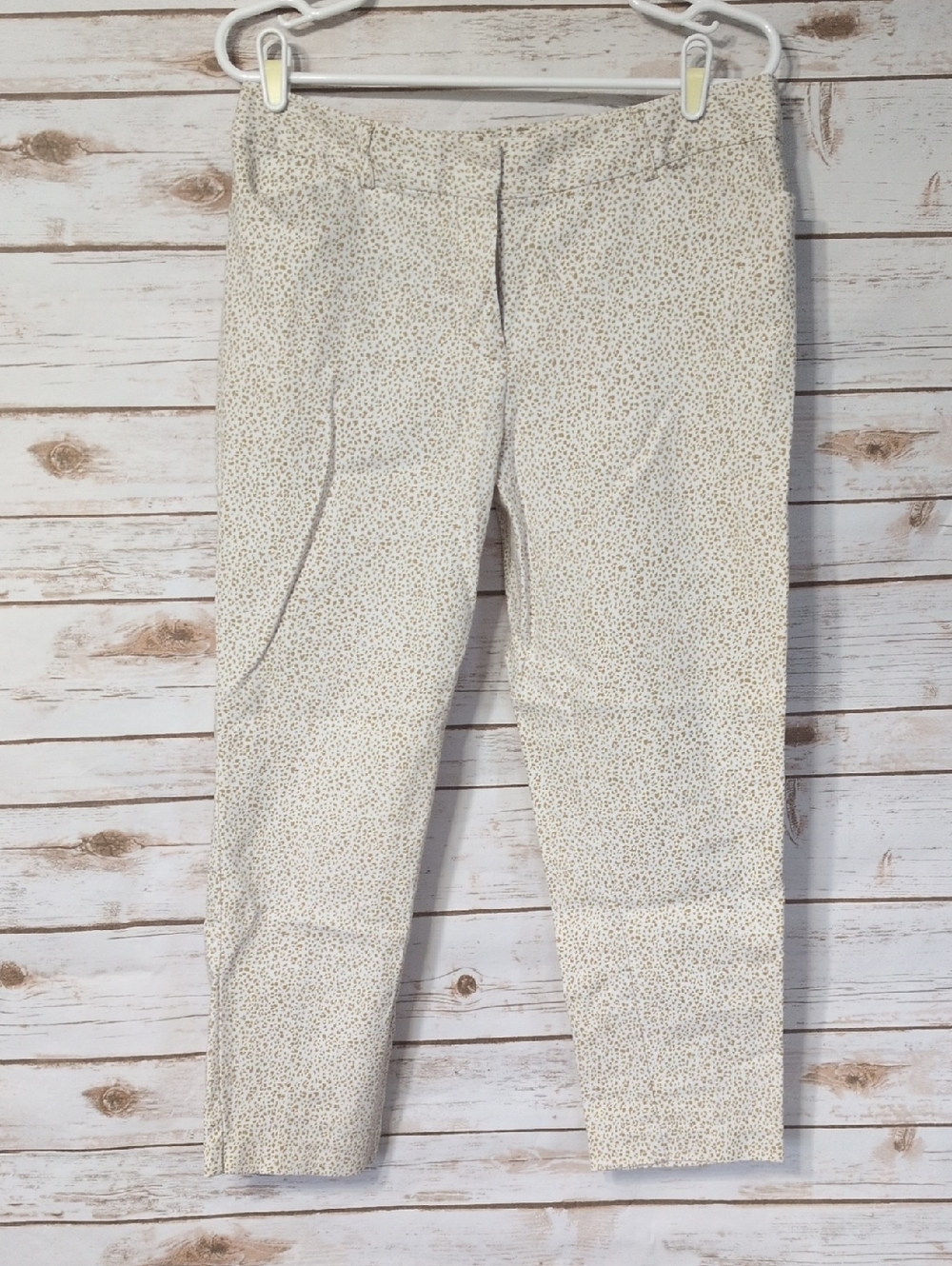 Liz Claiborne Neutral Cream Printed Women's Capri Pants